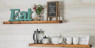 Evonne Floating Shelf-20"-Dark Walnut-2PC