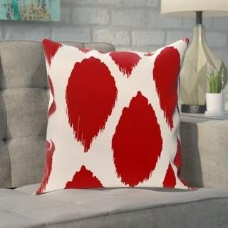 Mercury Row Blackwood Outdoor Throw pillow (MROW5808_19006983_19006979)-18"x18"-Red