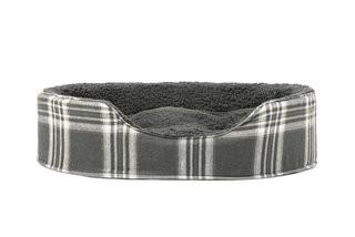 Archie & Oscar Evie Terry and Plaid Pet Bed (AOSC1583_31178514_31178518)-Java Brown-Small