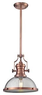 Red Barrel Studio Susan 1-Light Dome Pendant (RDBL5882_21528579_21528581)-Copper