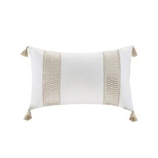 Anslee Embroidered Cotton Throw Pillow-5'' H x 12'' W x 20'' D