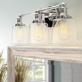 Beachcrest Home Woodburn 3-Light Vanity Light (BCHH6452)-Polished Nickel