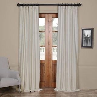 Exclusive Fabrics Cottage Off-White Bellino Single Panel Blackout Curtain-50x84"