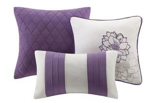 Red Barrel Studio Broadwell 6 Piece Print Reversible Duvet Cover Set (RDBL2757_20605397_20719172)-Purple-Queen