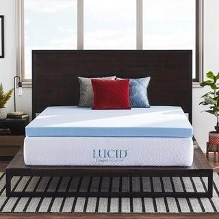 Lucid 4 Gel Foam Mattress Topper (LCID1061_30936977)-4"-Twin