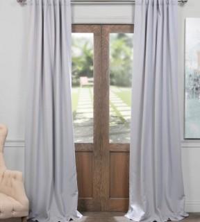 Birch Lane Blackout Curtain Rod Pocket Panel Pair (DRBC2065_18027364_27064071)-2 Panels-Fog Grey-50x108"