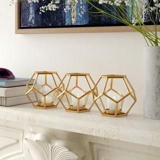 Willa Arlo Interiors Wayde Sparkling Gold Metal Votive (WLAO2381)