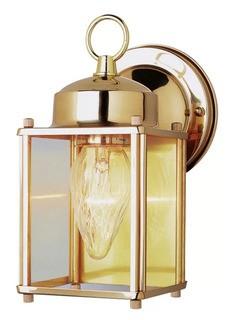TransGlobe Lighting Brooker 1-Light Outdoor Wall Lantern (TGL1453_3703226)-Antique Brass