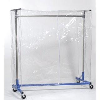 Quality Fabricators Z-Rack Clear Vinyl 72 H Garment Rack Cover With Zipper (QUFB1052)