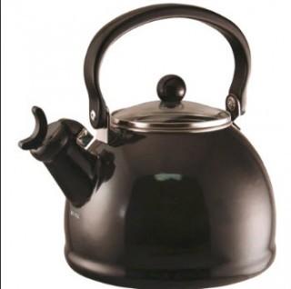 Wrought Whistling Tea Kettle-Black