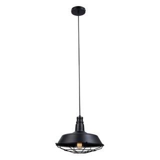 Williston Forge Massey 1-Light Inverted Pendant (WLFR6200)-Matte Black