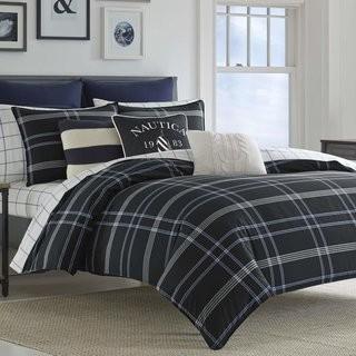 Nautica Allston 2 Piece Duvet Set (MBVB1066_32297684)-Twin-Navy Blue