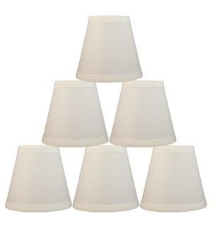Fleur De Lis Living 5" Cotton Empire Clip-on Candelabra Shade (FDLL4129)-12PC-Eggshell