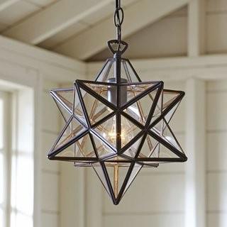 Birch Lane Charlton 1-Light Geometric Pendant (BL6179_17645857_19332843)-Clear