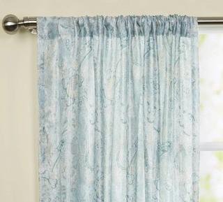 Birch Lane Trowbridge Single Curtain Panel (BL19201_18844250_18844251)-4 Panels-Aqua