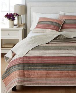 Martha Stewart-100% Cotton Desert Rock Reversible Quilt and Sham Collection-King