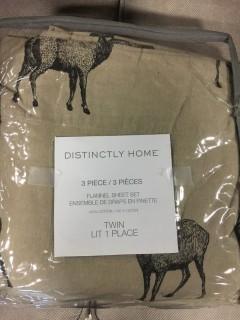 Distinctly Home-3Pc Flannel Sheet Set-Twin-