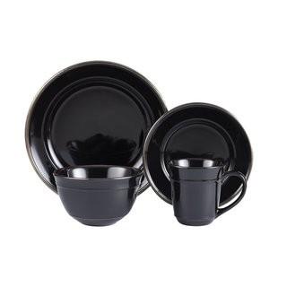 Lucienne 16PC Dinner Set-Black