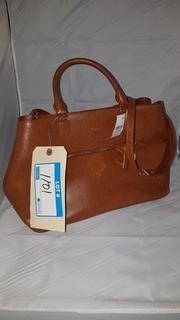 Ralph Lauren - Light Brown - Ladies Handbag - (Side Magnetic Snap Off)