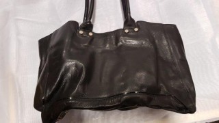 Rian - Blk Leather Ladies Hand bag - 