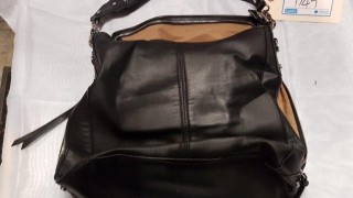 Sondra Roberts Squared - Ladies Blk  Handbag - (Inner Pocket Ripped)