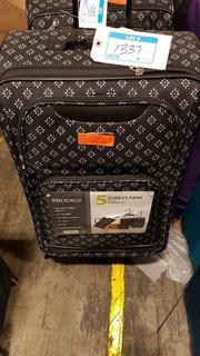 Prodigy 5pc - Forest Park Set - Spinner & Pullalong Tote Set - Blk/Wht Floral Burst