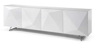 Whiteline Contemporary Modern Samantha Buffet-White