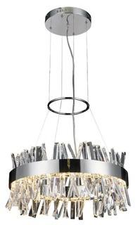 Orren Ellis Bayman Round Framed LED Chandelier-Chrome-10x22x22"