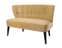 Mistana Kalea Tufted Settee-Gold