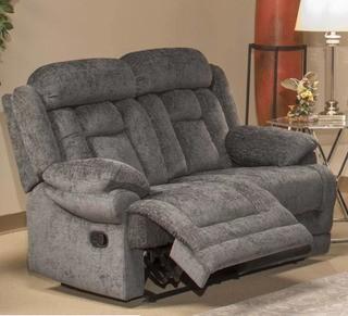 Alexandra Reclining Loveseat (CFLR1198)-Two Tone Charcoal-Chenille