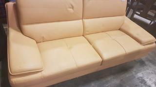 Leather Sofa-Orange-Damaged