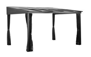 Sojag Pompano 10-ft x 12-ft Wall-Mounted. Sun Shelter with Netting - 2 Boxes.