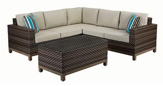 Hampton Bay Ann Arbor Sectional - End Sectional Modules And Coffee Table ONLY!!!-Grey/Brown