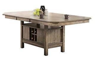 ACME Furniture 72000 Spicer Extendable Dining Table-Brown-Damaged/Missing Legs-60x42"