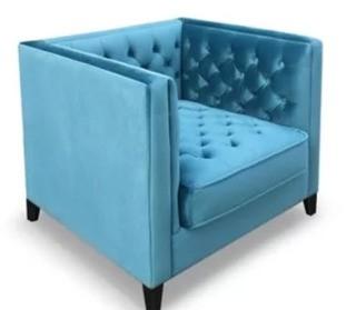 Jess Armchair (FHDG1004)-Custom Color: Bella Ocean