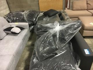 Fabric Sectional-Dark Grey