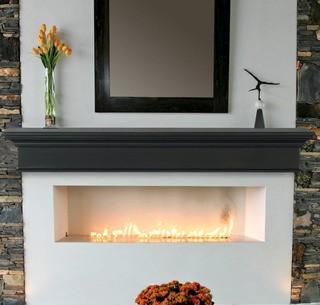 Pearl Mantels Henry Fireplace Shelf Mantel PERL1171_20841229_20841227) - 60" Blk