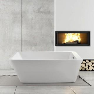 60? Streamline N-240-60FSWH-FM Soaking Freestanding Tub With Internal Drain