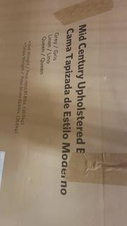 Dorel Mid Century UPH Grey - Linen - Queen Bed - 4162439WEA