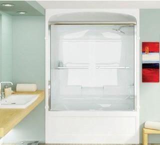 Mirolin BD48 Bypass Shower Door Plain Silver