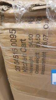 Homestyles Kitchen Cart - 20 04515 0095- Black With Stainless Steel Top