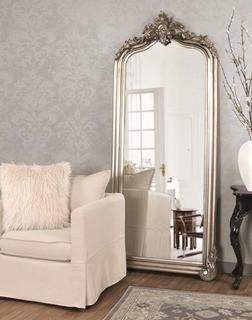 Silver Leafed Wall Mirror (ASTG6118) - Cracked - Frame Ok 85'' H x 38'' W x 3'' D