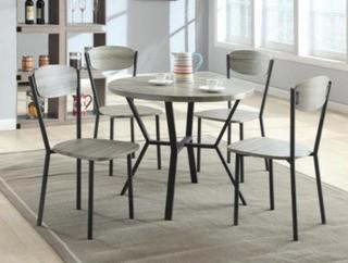 5pc Dining Set - 1230SET-GY-P