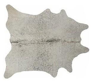 17 Stories Abhinav Hand-Woven Cowhide Light Gray Area Rug - 5' x 7'  - STSS5004