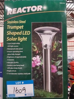 REACTOR STAINLESS STEEL TRUMPET SHAPED LED SOLAR LIGHTS-CB12-2054