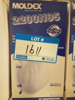 1 BOX - 20 UNITS -MOLDEX PARTICULATE RESPIRATOR MEDIUM-CB12-2048