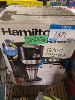 HAMILTON BEACH GRIND & BREW SINGLE SERVE COFFEE MAKER-CB12-2006