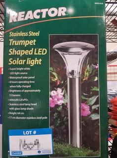 REACTOR STAINLESS STEEL TRUMPET SHAPED LED SOLAR LIGHTS-CB12-2053
