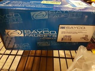 SAYCO CHROME PLATED LAVATORY FAUCET W/ 4" CENTRESET-CB12-2031