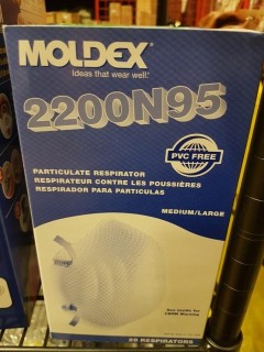 1 BOX - 20 UNITS -MOLDEX PARTICULATE RESPIRATOR MEDIUM-CB12-2044